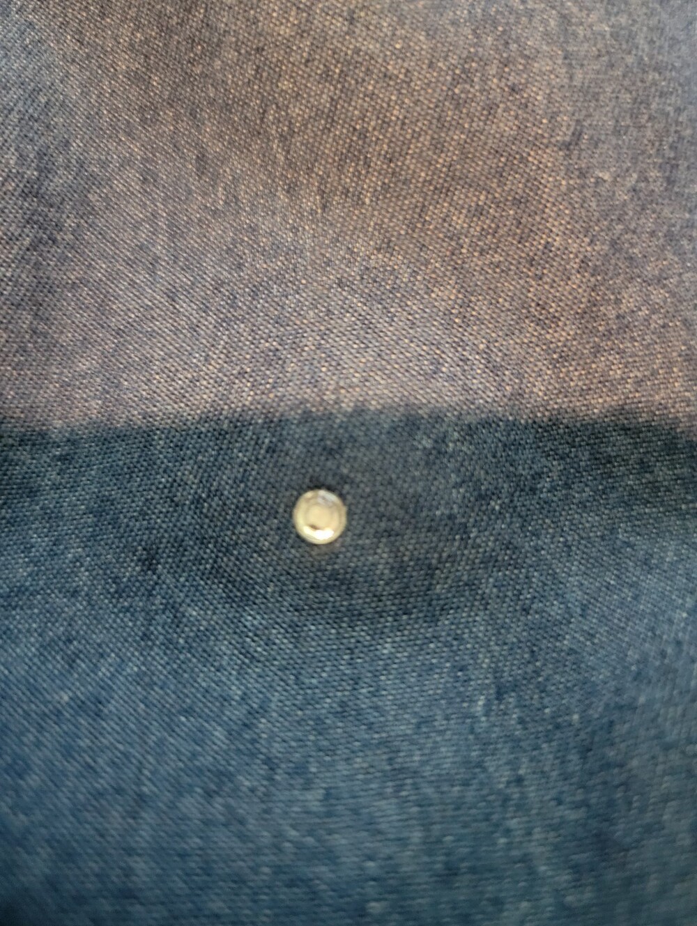 Embroidered Denim Button-Up Shirt Jacket With Subtle Rhinestones - Picture 15 of 16